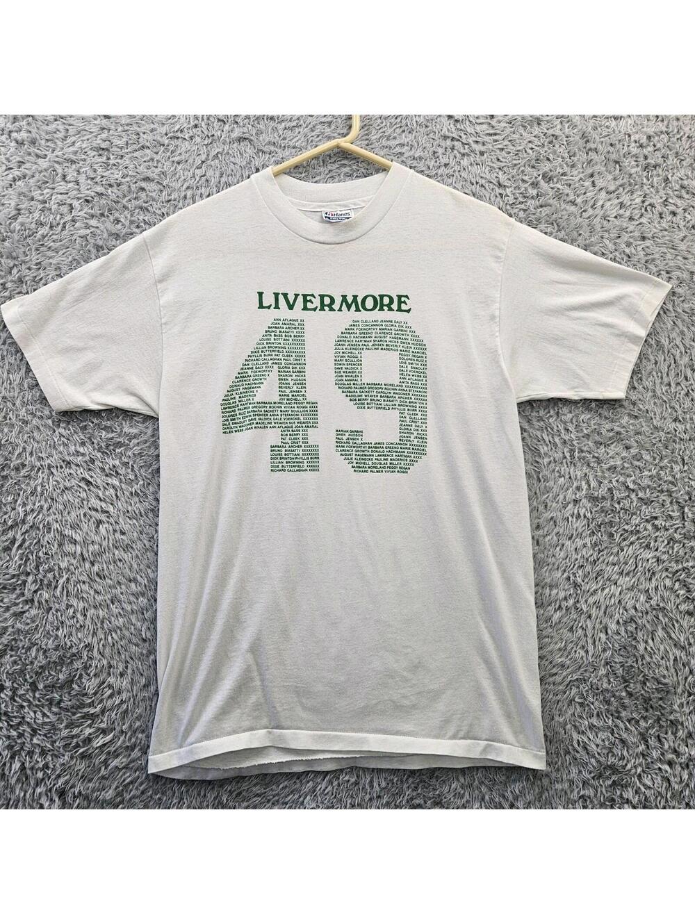 Livermore 49 Vintage T Shirt Hanes Large Single Stitch Class of '49 California
